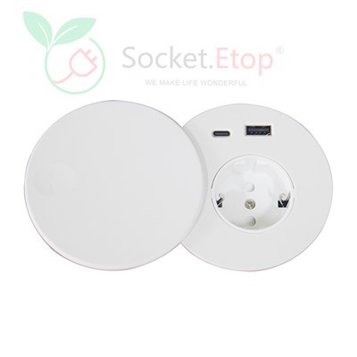 Endoll d'escriptori Grommet amb carregador sense fil